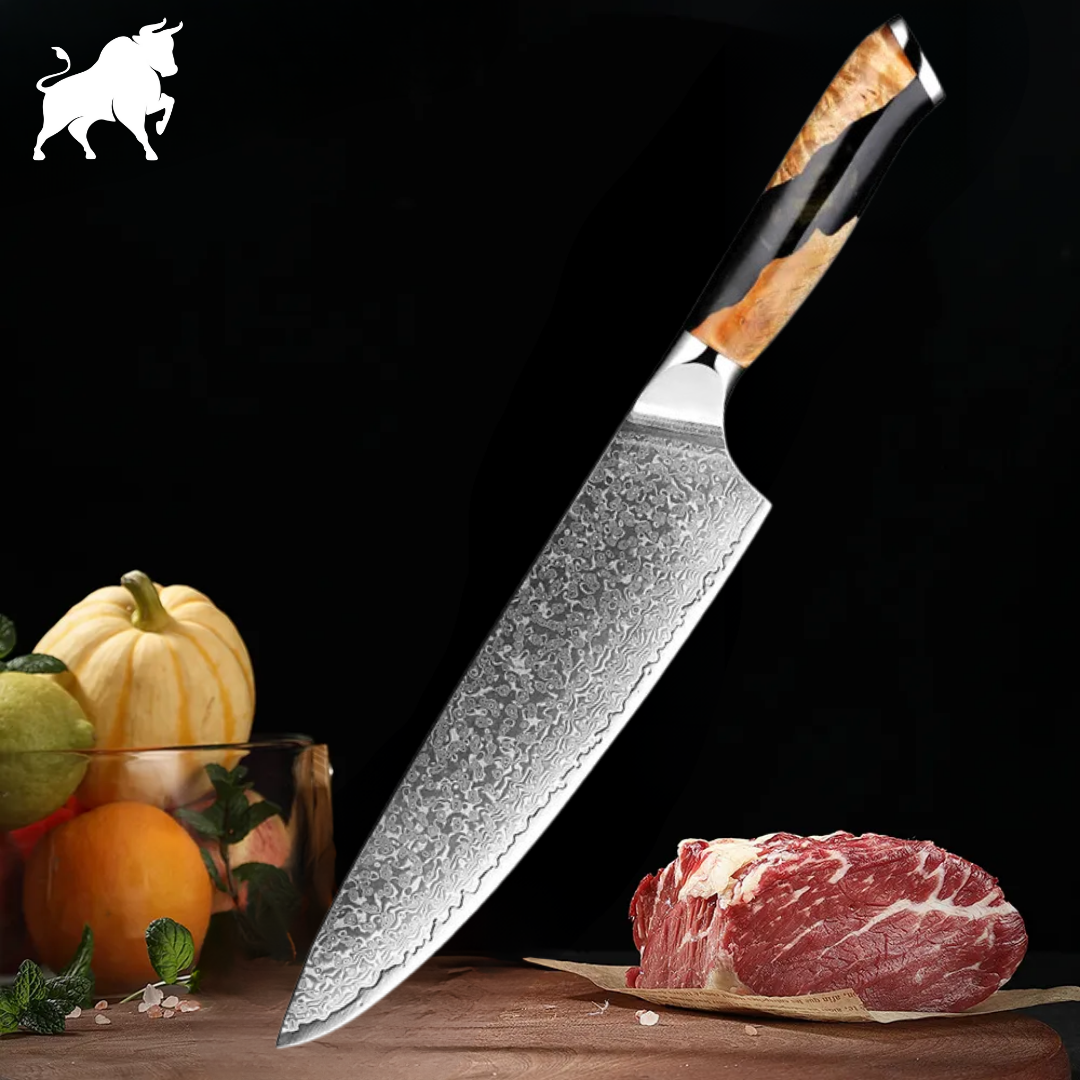 Durable 8-Inch Damascus Steel Knife