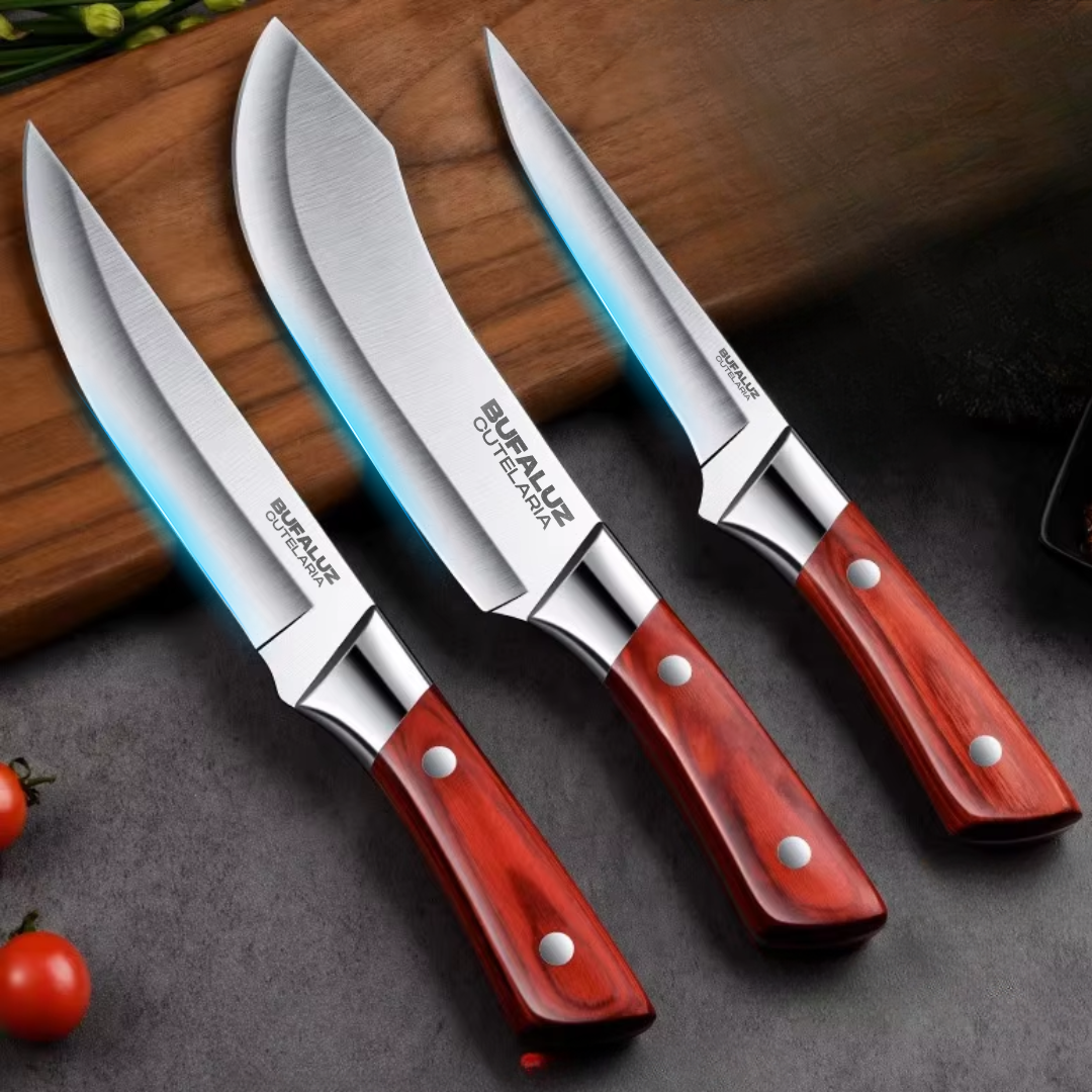 Set of 3 Handcrafted Forged Knives - Buy 1, Get 3!