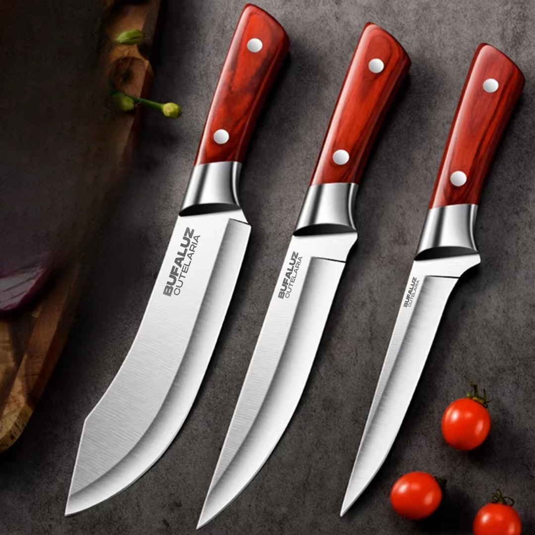 Set of 3 Handcrafted Forged Knives - Buy 1, Get 3!