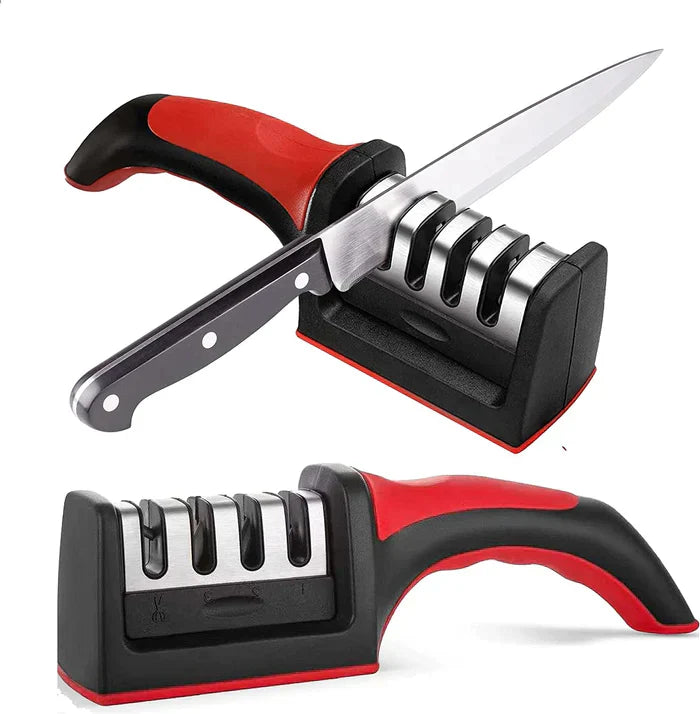 Triple-Function Knife Sharpener