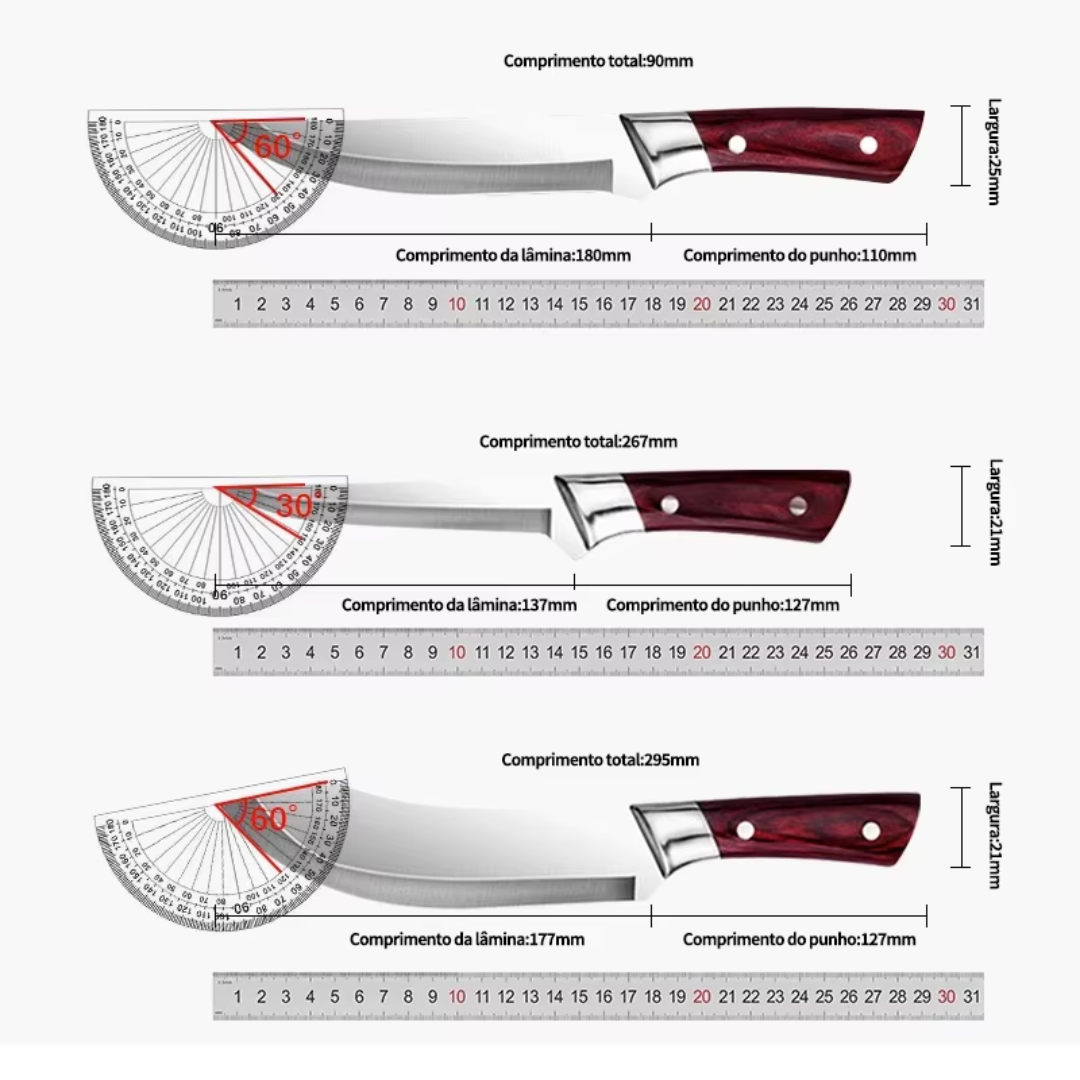 Set of 3 Handcrafted Forged Knives - Buy 1, Get 3!