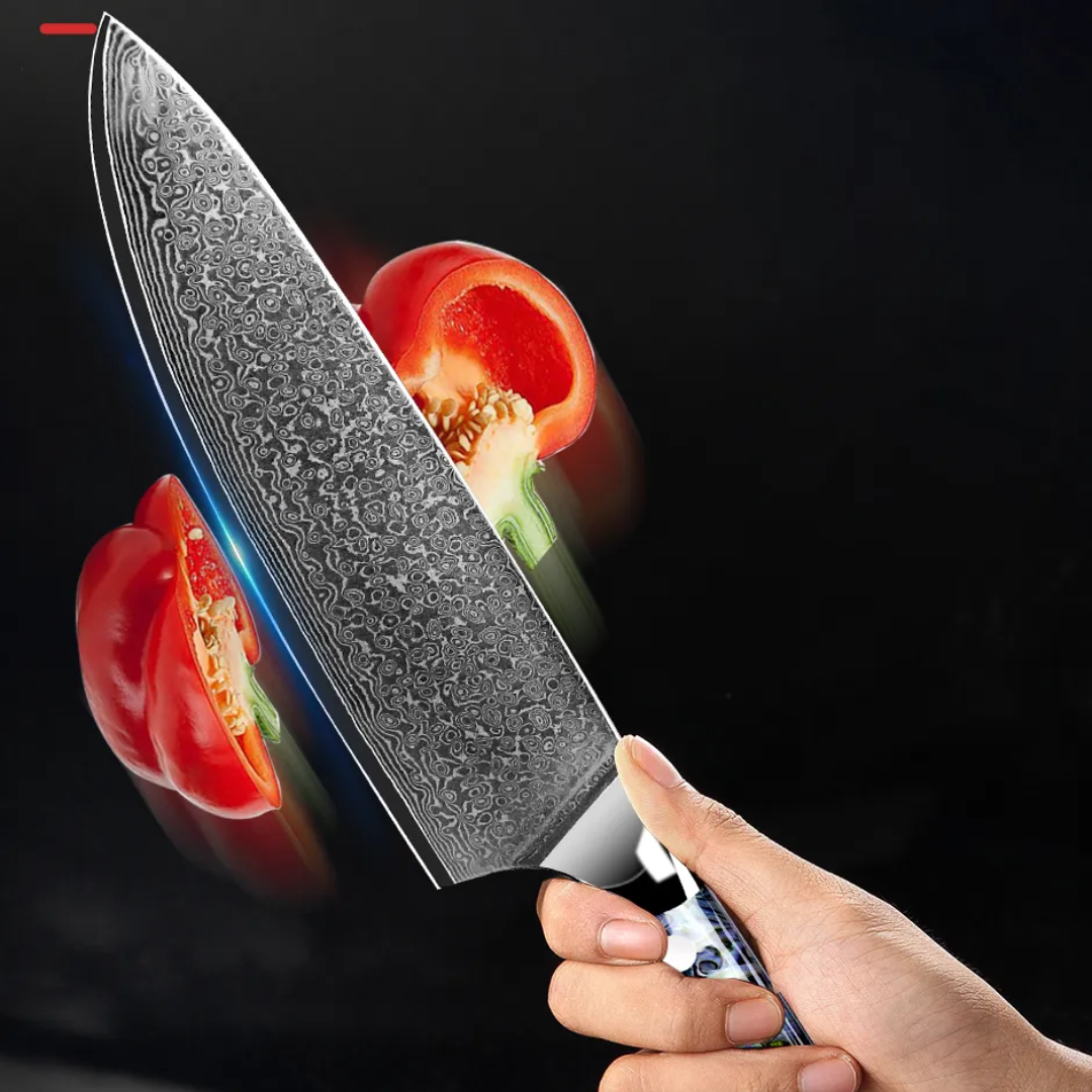 Luxy Detail 8-Inch Damascus Steel Chef Knife
