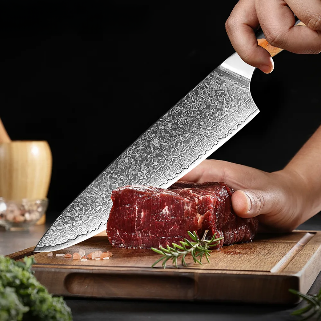 Durable 8-Inch Damascus Steel Knife