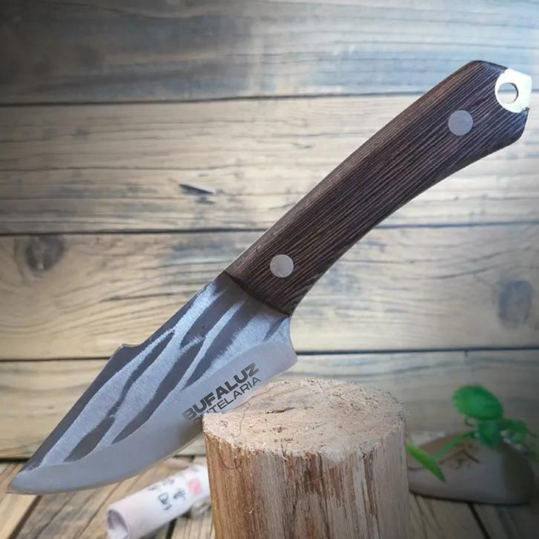 Artisan Cactus Knife - Hand Forged with Complimentary Leather Sheath