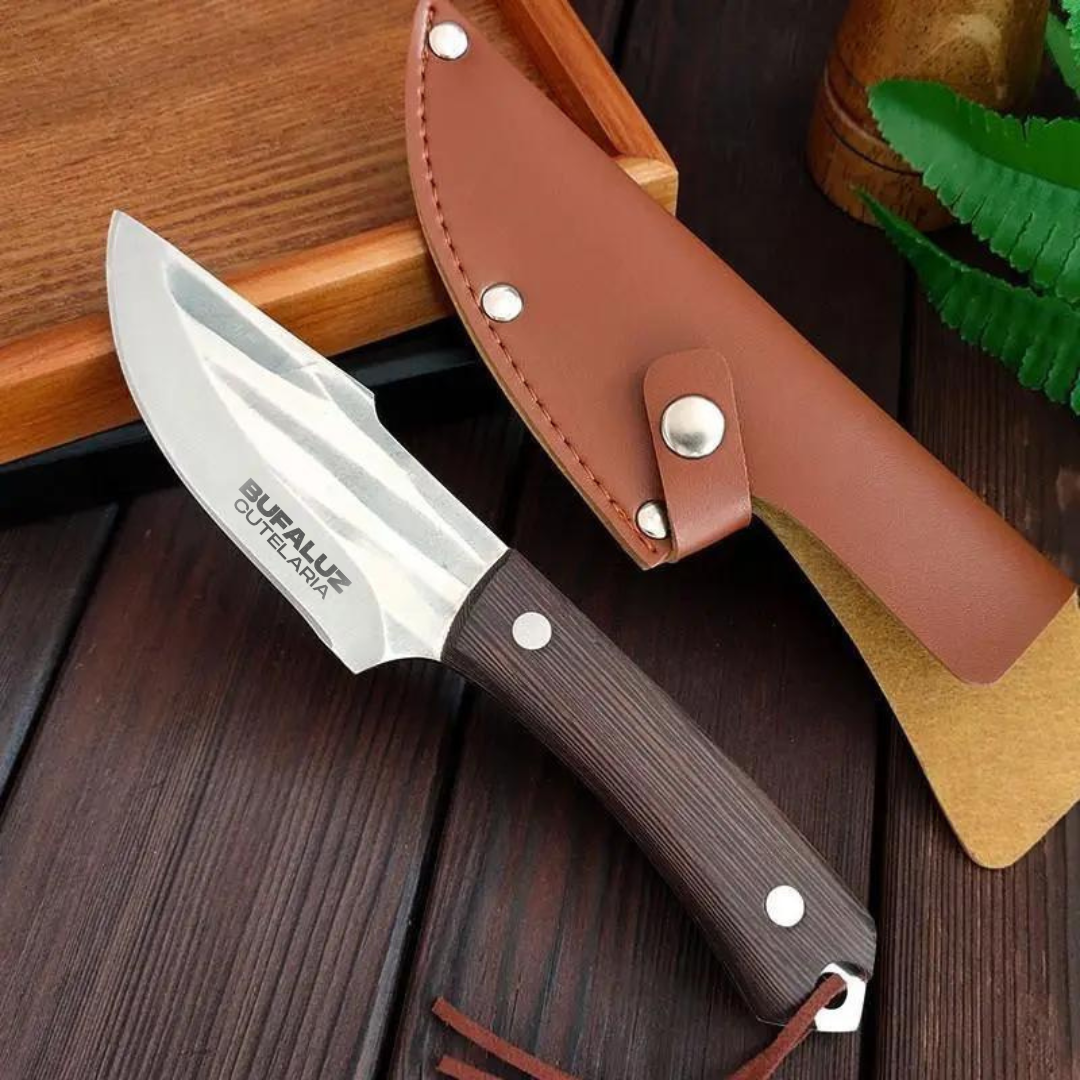 Artisan Cactus Knife - Hand Forged with Complimentary Leather Sheath