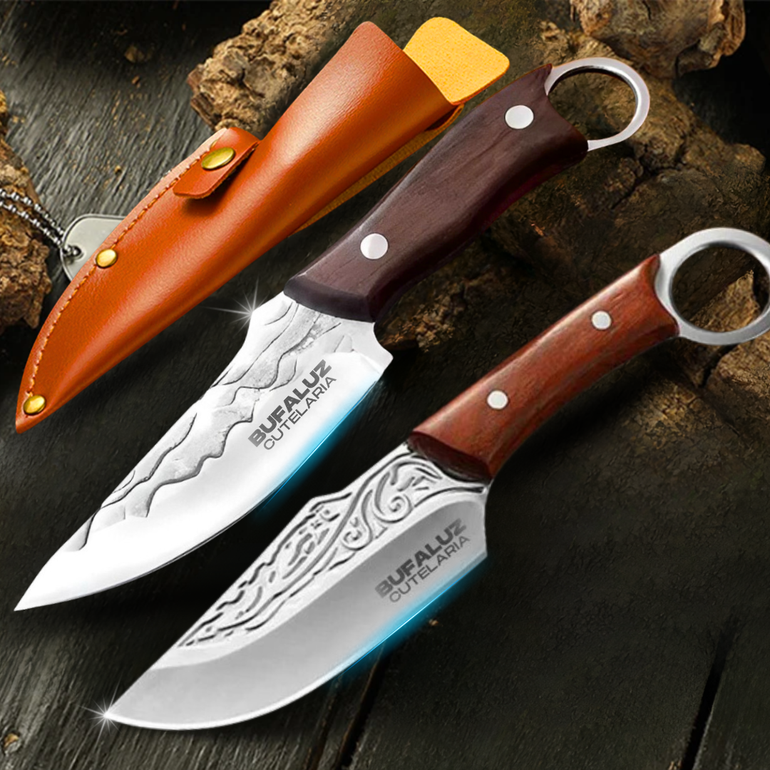 Set of 2 Hand Forged Sharp Knives - Buy 1, Get 2!