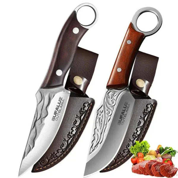 Set of 2 Hand Forged Sharp Knives - Buy 1, Get 2!