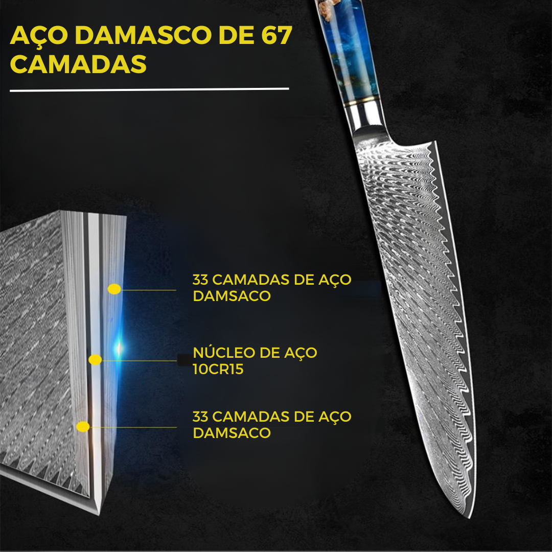 Set of 2 Damascus Steel Knives