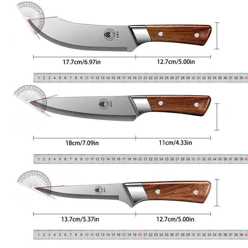 Set of 3 Bull Knives