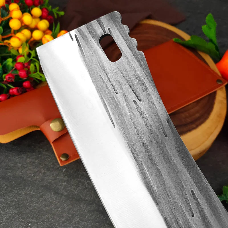 Artisan Garlic Knife - Hand Forged with Protective Sheath