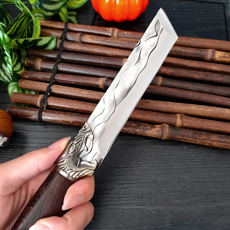 Artisan Dragon Knife - Hand-Forged with Elegant Sheath