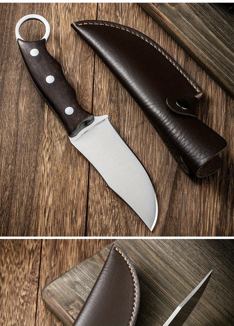 Artisan Barbecue Knife - Hand Forged with Protective Sheath