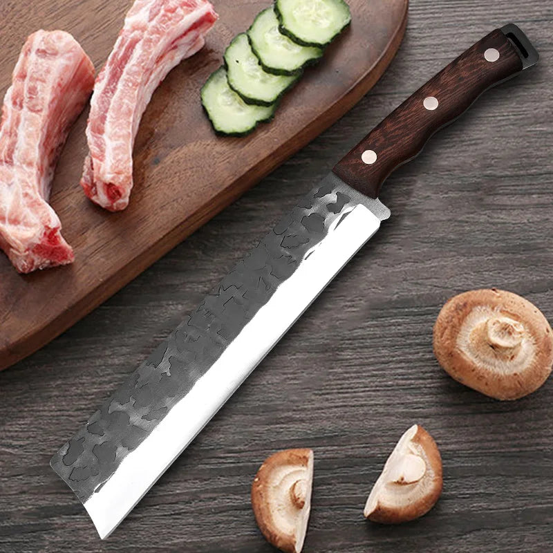 Artisan Cow Knife - Hand Forged with Custom Sheath