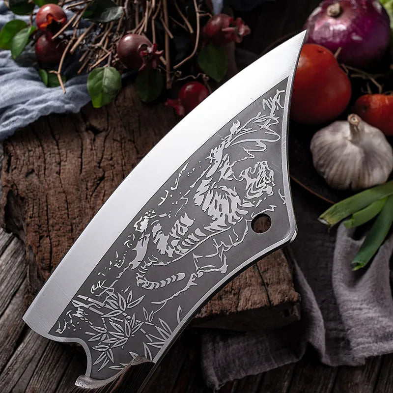 Set of 3 Handcrafted Forged Knives with Protective Sheaths