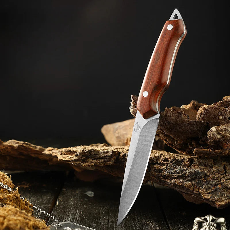 Handcrafted Slim Portable Knife - Forged by Hand with Sheath