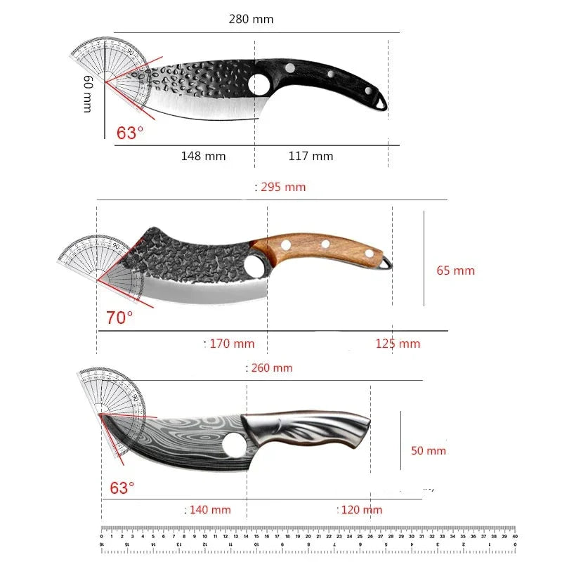 Set of 3 Handcrafted Knives - Buy 2, Get 1 Free!