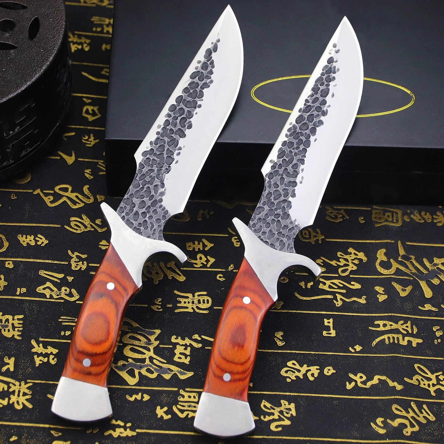 Artisan Fire Knife - Hand-Forged with Custom Sheath