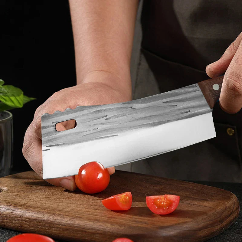 Artisan Garlic Knife - Hand Forged with Protective Sheath