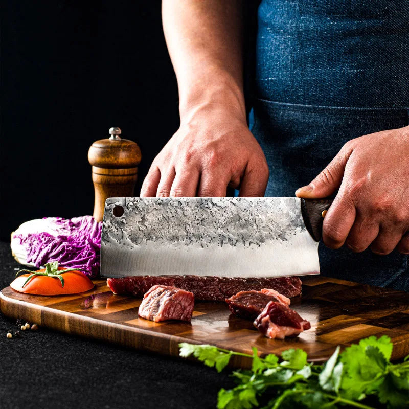 Artisan Oak Knife - Hand Forged