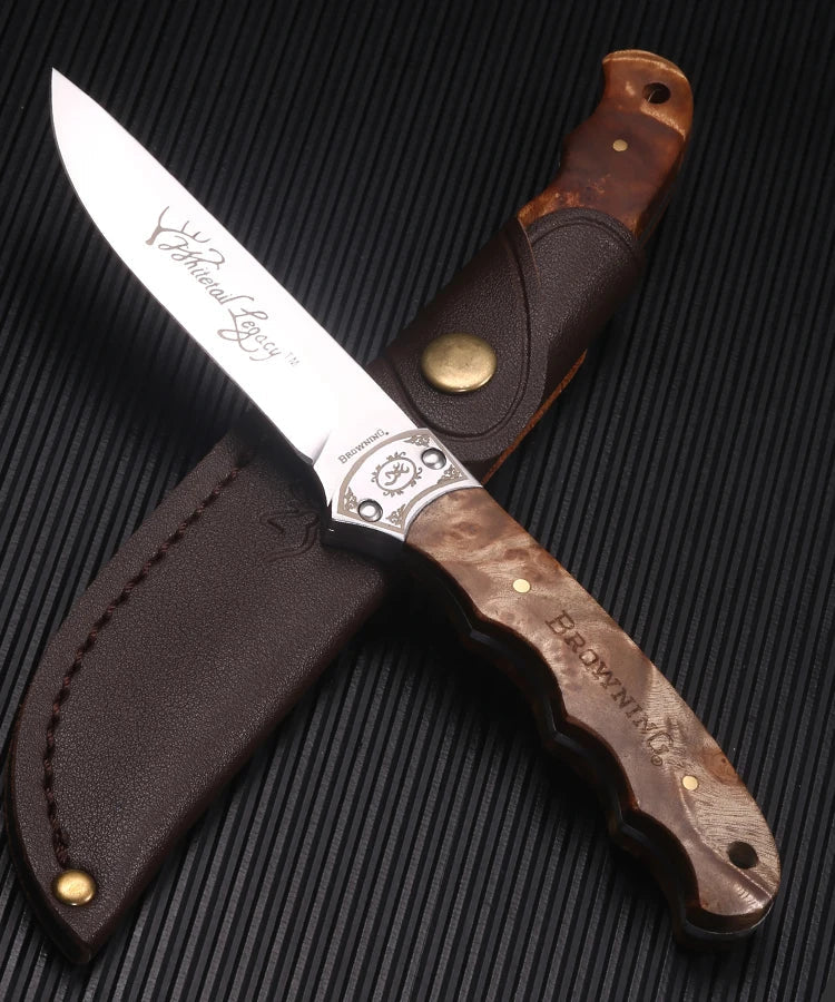 Artisan Marble Knife - Hand Forged with Custom Sheath