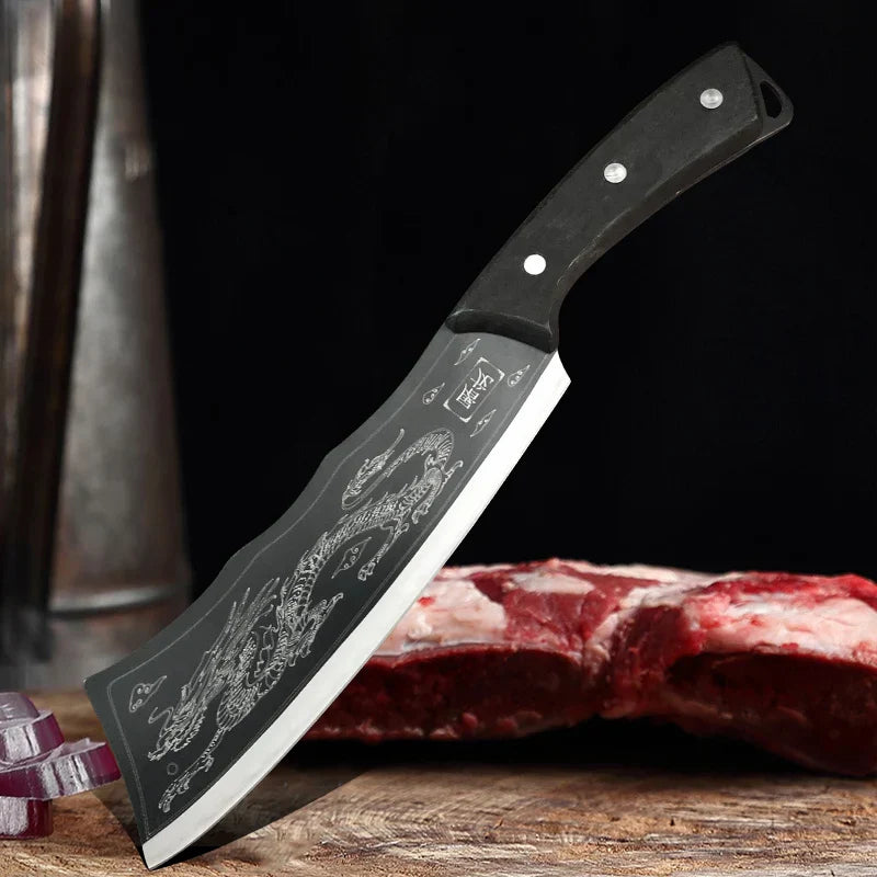 Artisan Rock Knife - Hand Forged with Custom Sheath