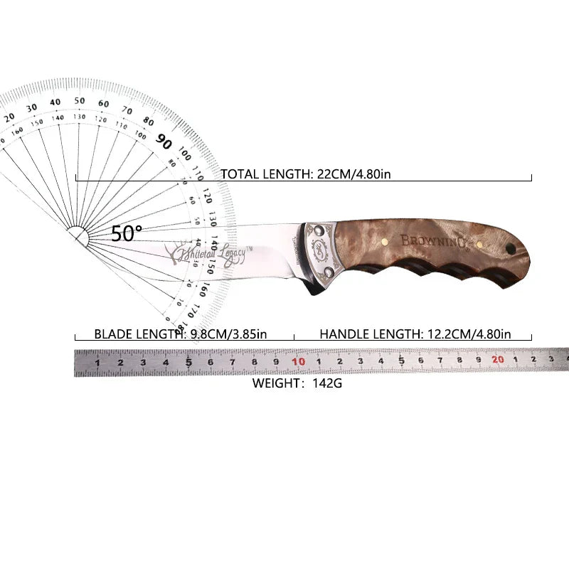 Artisan Marble Knife - Hand Forged with Custom Sheath
