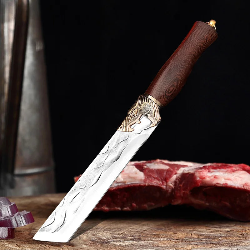 Artisan Dragon Knife - Hand-Forged with Elegant Sheath