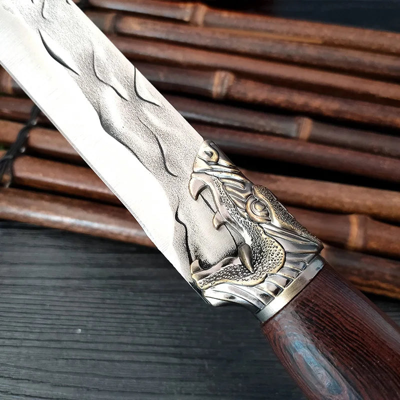 Artisan Dragon Knife - Hand-Forged with Elegant Sheath