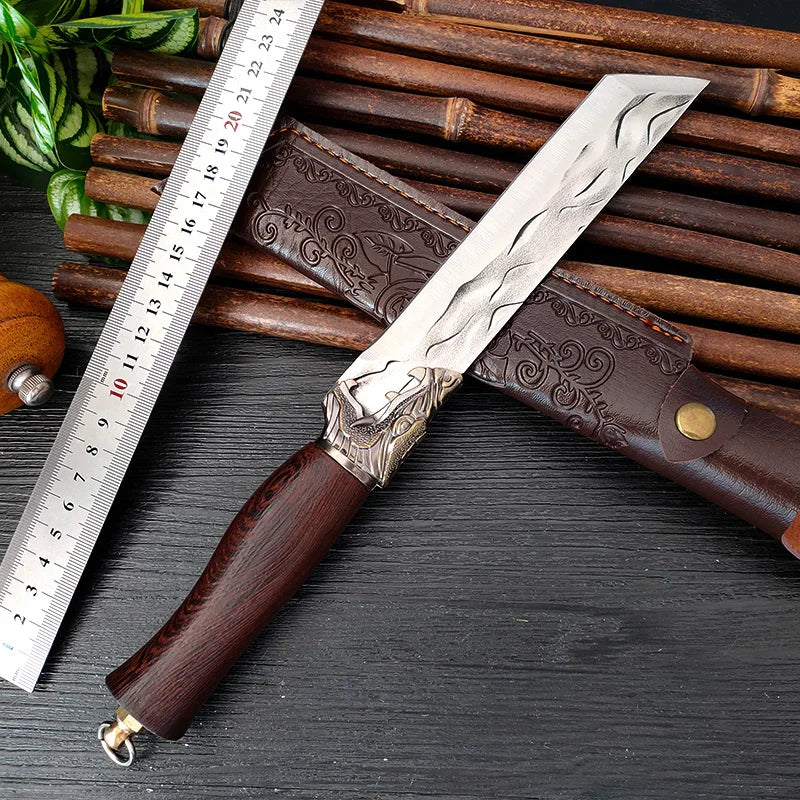 Artisan Dragon Knife - Hand-Forged with Elegant Sheath