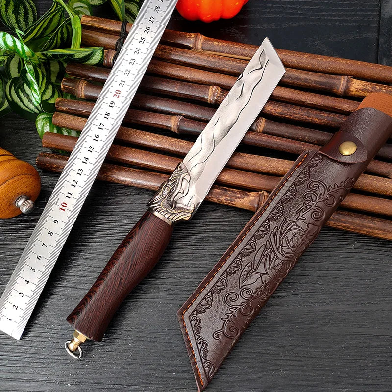 Artisan Dragon Knife - Hand-Forged with Elegant Sheath