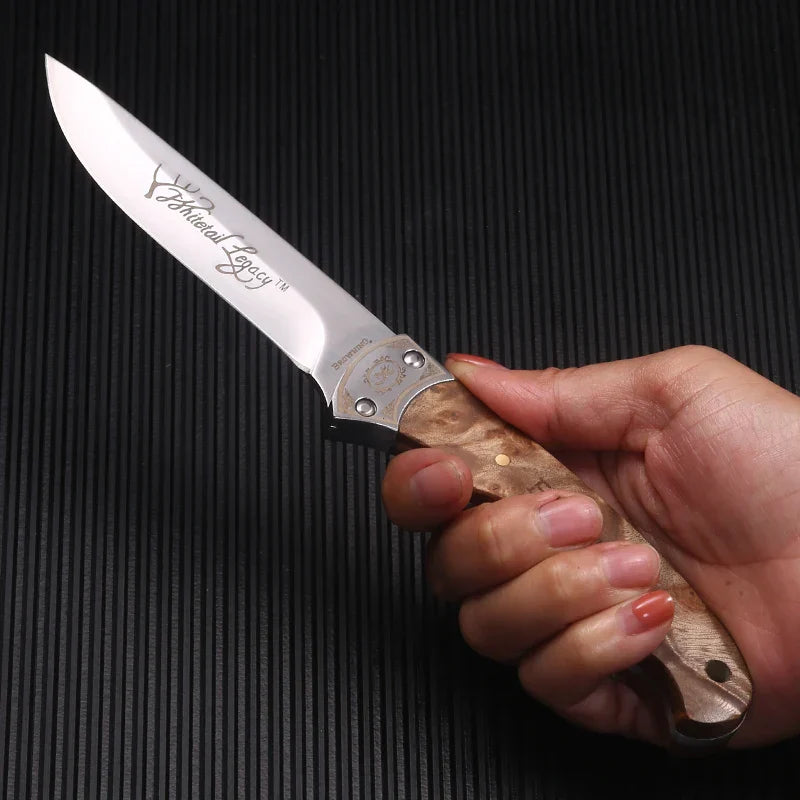 Artisan Marble Knife - Hand Forged with Custom Sheath