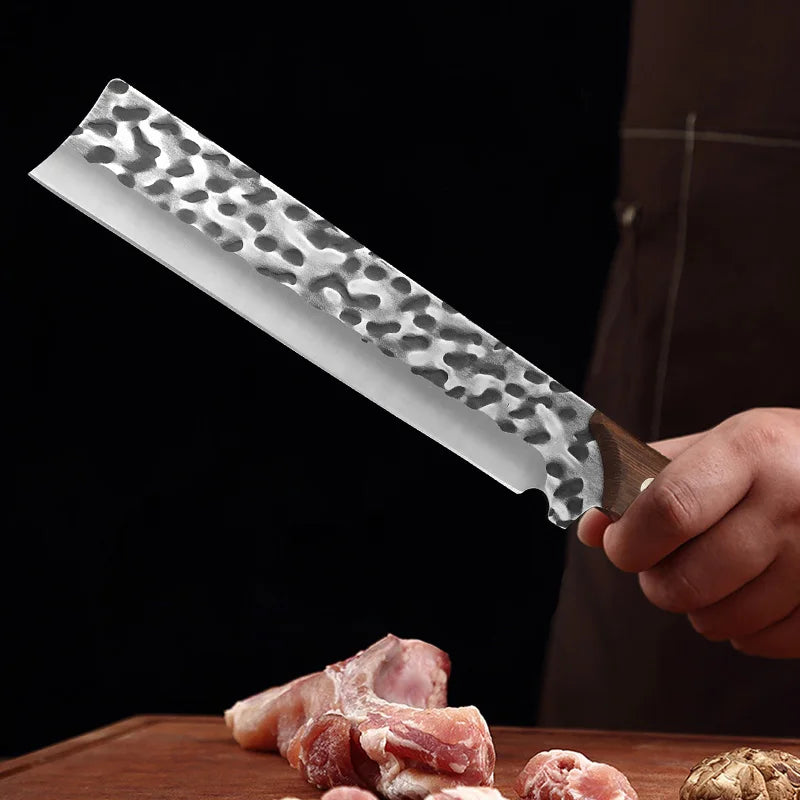 Hand Forged Artisan Butcher Knife with Protective Sheath