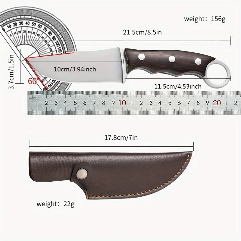 Artisan Barbecue Knife - Hand Forged with Protective Sheath