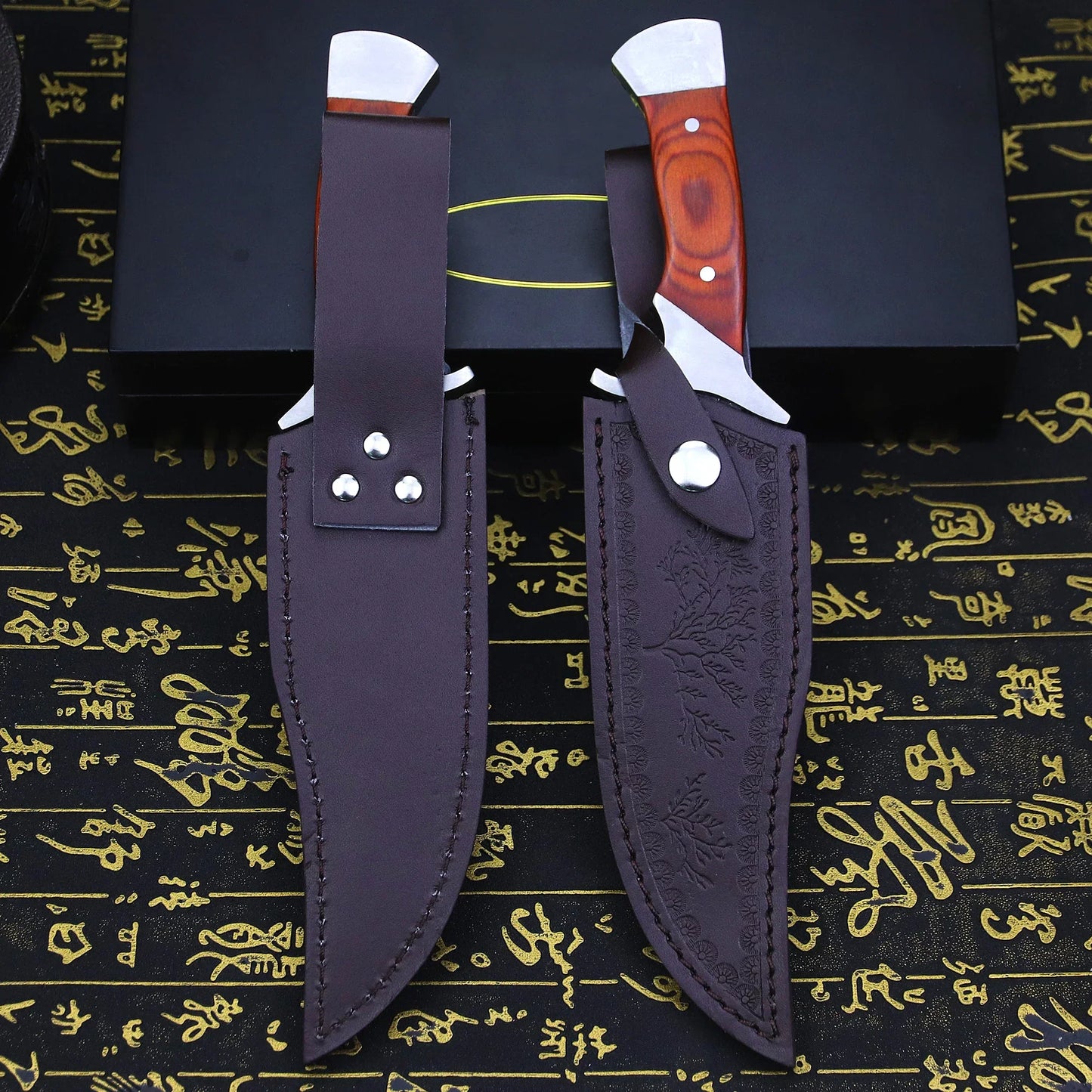 Artisan Fire Knife - Hand-Forged with Custom Sheath