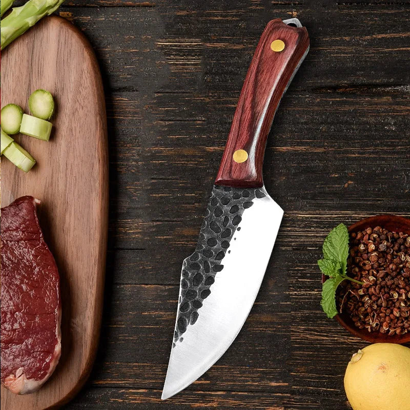 Artisan Forged Stone Knife - Handcrafted Excellence