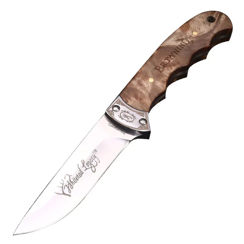 Artisan Marble Knife - Hand Forged with Custom Sheath