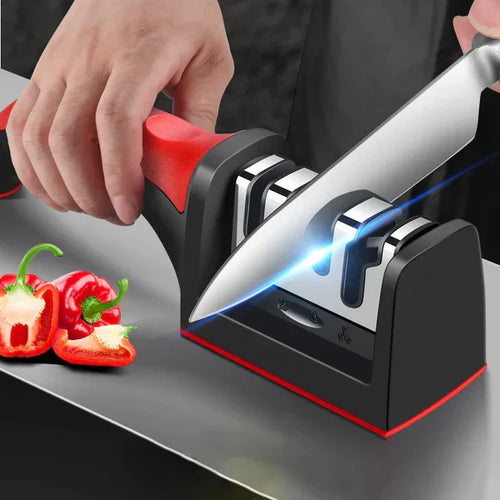 Triple-Function Knife Sharpener