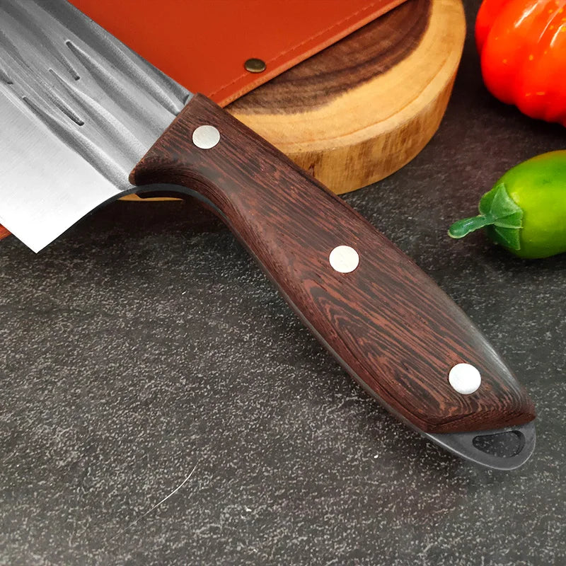 Artisan Garlic Knife - Hand Forged with Protective Sheath