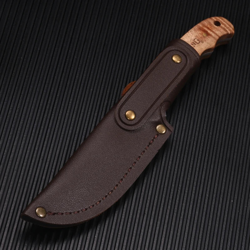 Artisan Marble Knife - Hand Forged with Custom Sheath