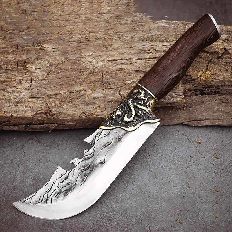 Set of 3 Handcrafted Forged Knives with Protective Sheaths