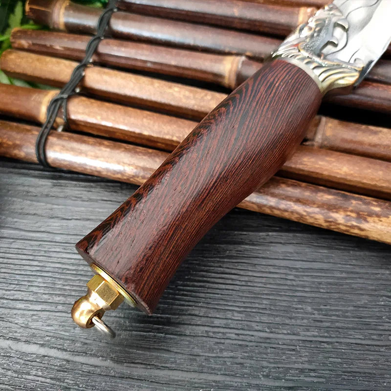 Artisan Dragon Knife - Hand-Forged with Elegant Sheath