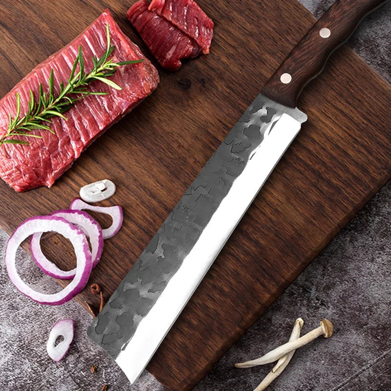 Artisan Cow Knife - Hand Forged with Custom Sheath