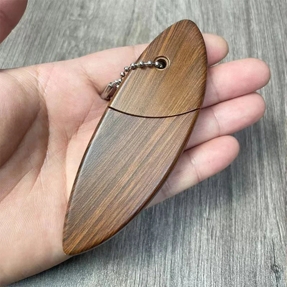 Compact Wooden Keychain Knife