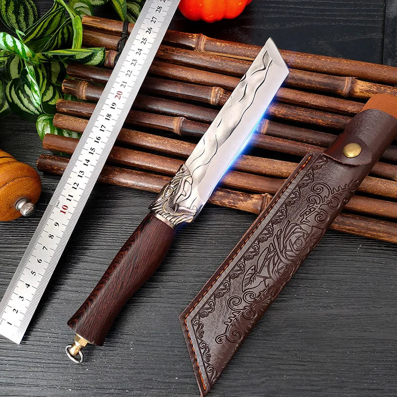 Artisan Dragon Knife - Hand-Forged with Elegant Sheath