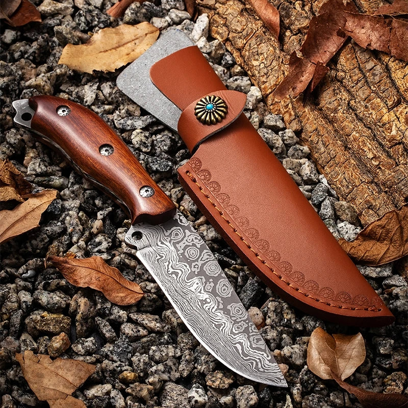 Artisan Emerald Knife - Hand Forged with Custom Sheath