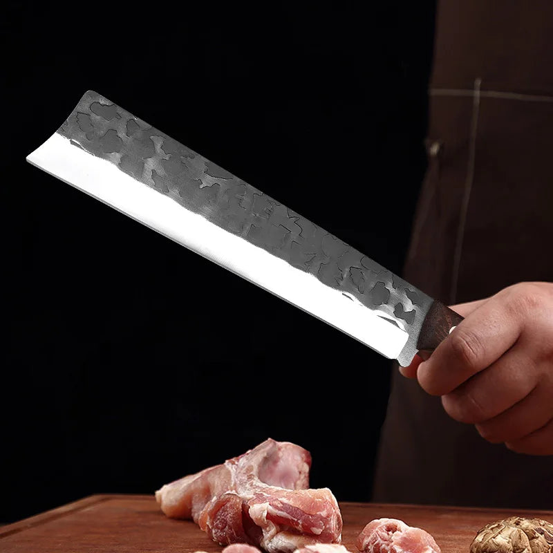 Artisan Cow Knife - Hand Forged with Custom Sheath