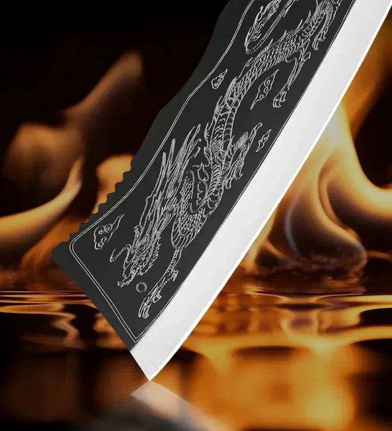 Artisan Rock Knife - Hand Forged with Custom Sheath