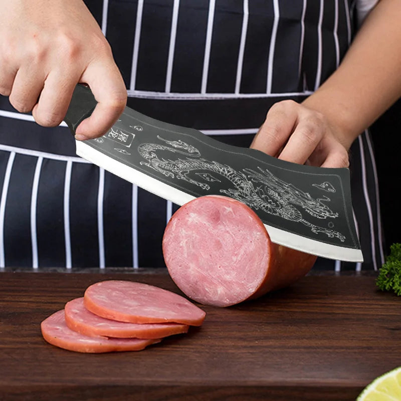 Artisan Rock Knife - Hand Forged with Custom Sheath