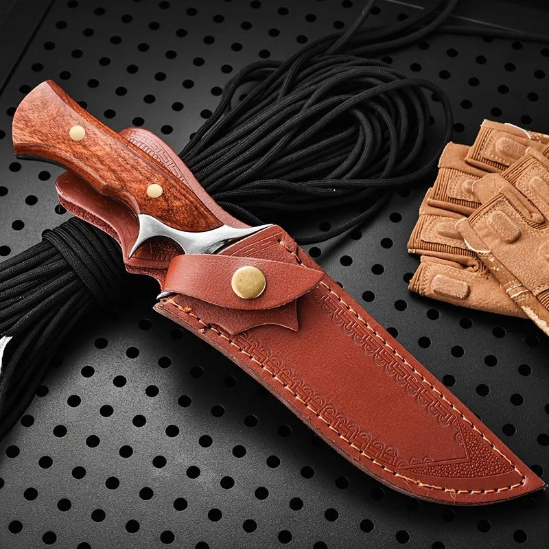 Artisan Steel Knife with Leather Sheath