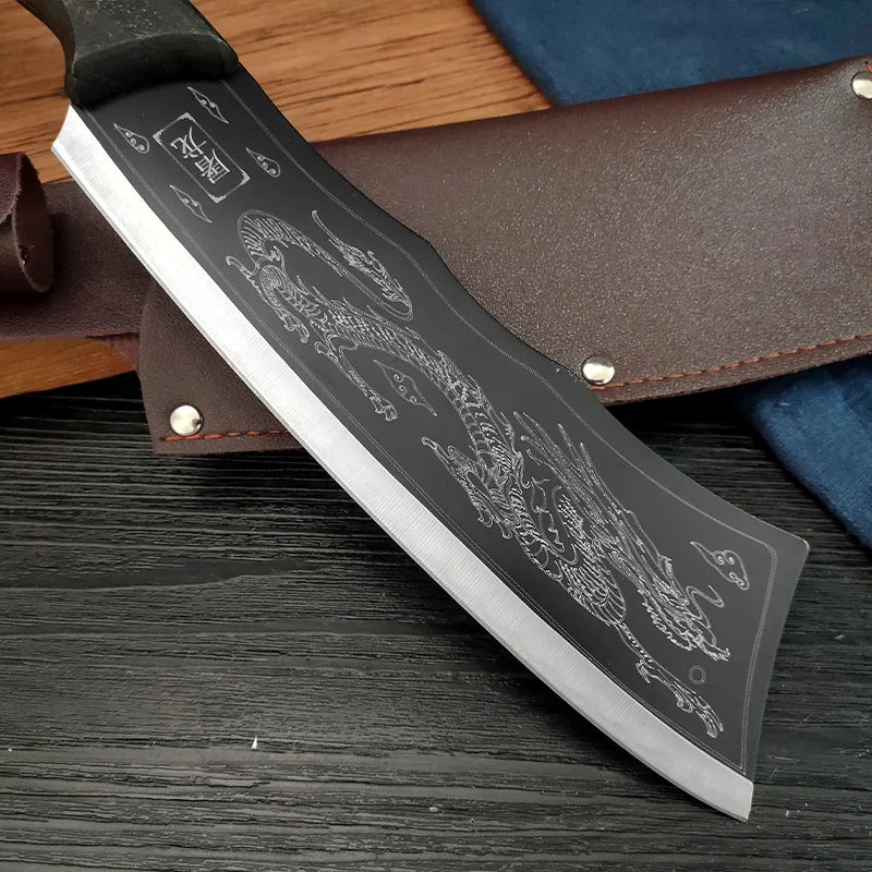 Artisan Rock Knife - Hand Forged with Custom Sheath